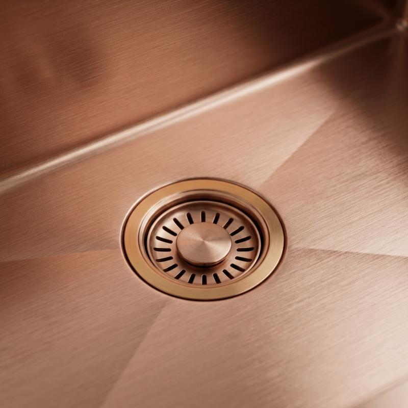 Pure.Sink Luxion Grote Koperen spoelbak 74x40 cm onderbouw, vlakinbouw en opbouw PLX7440-62